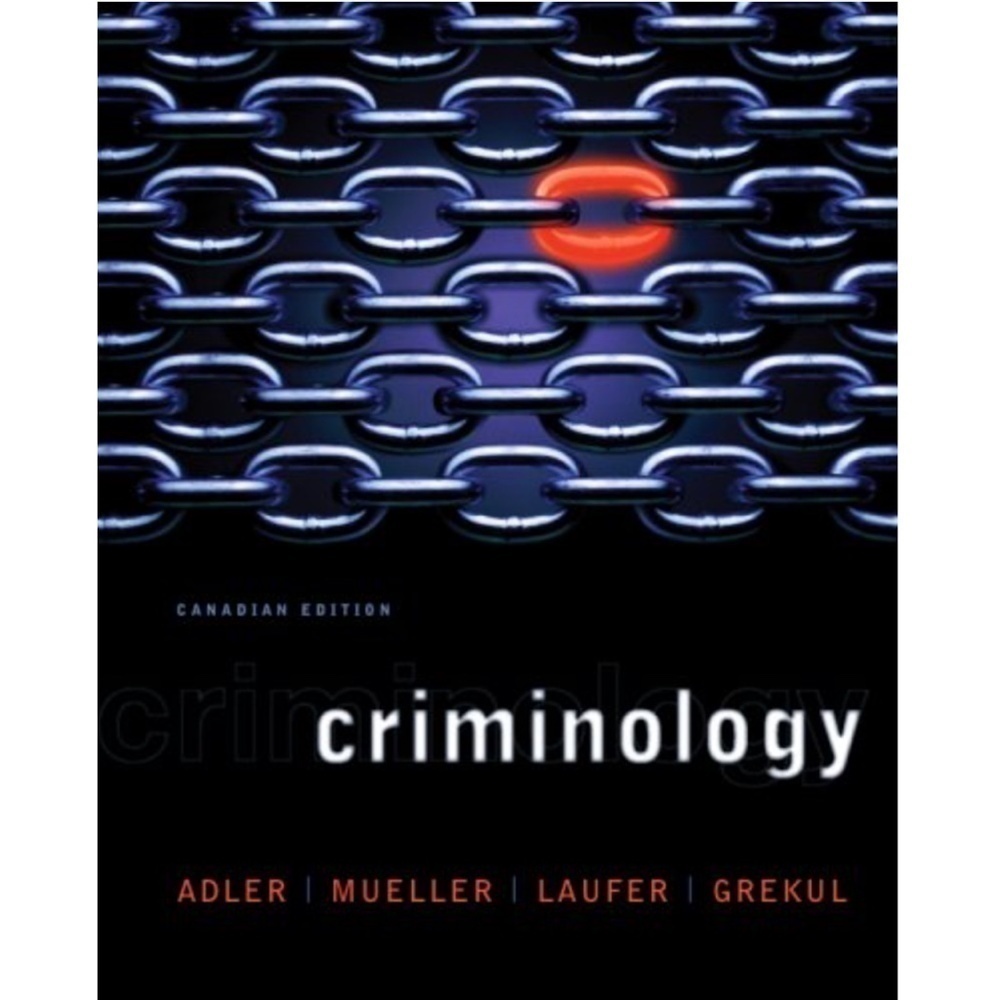 Criminology Canadian Ed Text Book Crime Deviance Adler Professional Development
